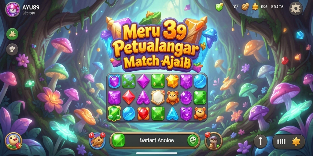Tangkapan layar AYU89 menampilkan aksi seru dalam gameplay Match-3.
