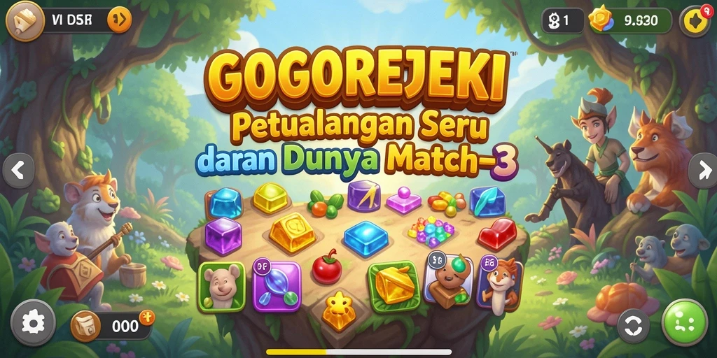 Screenshot menampilkan gameplay GOGOREJEKI yang seru dan penuh warna.