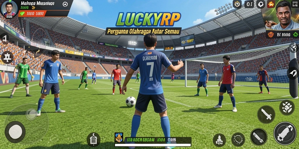Tampilan menarik dari gameplay olahraga LUCKYRP yang seru.