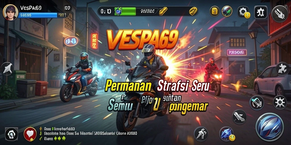 Screenshot gameplay VESPA69 menampilkan aksi strategi yang mendebarkan.